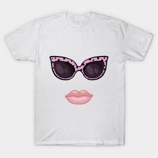 Pink glasses and lips T-Shirt